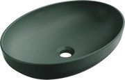 Mexen Cornelia umývadlo na dosku 50 x 36 cm, Zelená tmavomatná - 21885047