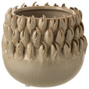 Béžovo-šedý keramický obal na kvetináč Ibiza - Ø 15 * 14cm