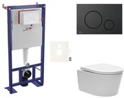 Cenovo zvýhodnený závesný WC set SAT do ľahkých stien / predstenová montáž + WC SAT Brevis SIKOSSBR68