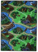 Detský kusový koberec Dino, 80x120, viacfarebná, detská izba, Vopi