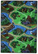 Vopi, Detský kusový koberec Dino, 80x120, viacfarebná, detská izba