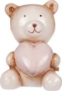 Dekoračná soška Medvedík so srdiečkom, 9 cm%