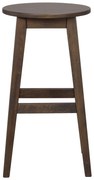 Tmavohnedé barové stoličky v súprave 2 ks z dubového dreva (výška sedadla 65 cm) Austin – Rowico