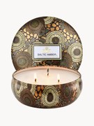 Ručne vyrobená trojknôtová vonná sviečka Japonica Collection (jantárová živica, santalové drevo, céder a vanilková orchi