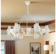 Brilagi - Luster na reťazi QUEEN 6xE14/40W/230V buk/krémová