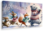 Obraz zvieratká pochodujúce v hudobnom rytme