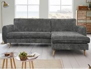 Rohová sedačka Salma, grafitová tkanina, univerzálna pravá/ľavá%