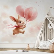 Fototapeta - Zajačik s balónikmi (147x102 cm)