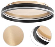 Toolight Toolight, LED stropné svietidlo 40cm, 22W, APP1464, čierna-zlatá, OSW-07981