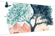 Obraz – Akvarelový strom plný života (120x50 cm)