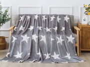 XPOSE® Mikroplyšová deka LÝDIE - sivá 200x220 cm