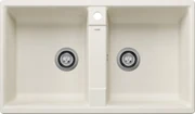 Blanco Zia 9, silgranitový drez 860x500x190 mm, 2-komorový, biela soft, BLA-527210
