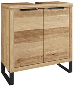 furniture-nabytek.cz - Masívna skrinka pod umývadlo Sydney z divokého duba, olejovaná, hnedá – 56×25×60 cm