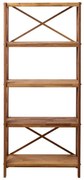 Regál z dubového dreva v prírodnej farbe 70x161 cm X-Shelf – Unique Furniture