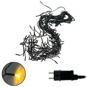 LED vianočná vonkajšia svetelná reťaz 200xLED/230V 7,6 m IP44 čierna