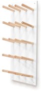 Nástenný stojan na topánky PERO, 10 párov topánok, 440x195x1025 mm, biela
