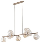 Luster na lanku LAVA 9xG9/8W/230V béžová/dymová béžová