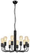 Luster na reťazi TIFFANY 10xE27/60W/230V čierna
