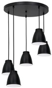 Luster na lanku CARYON 5xE14/60W/230V čierna