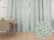 Biante Bavlnený záves Sandra SA-627 Pastelovo zelená mozaika na bielom 150x140 cm