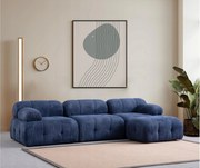 Rohová sedacia súprava Pettit 3 (tmavomodrá)