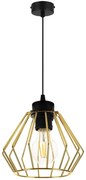 Závesné svietidlo Nuvola 1, 1x zlaté drôtené tienidlo