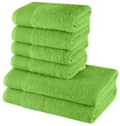 Sada 6 kusov bavlnených osušiek a uterákov Bella zelená EMI