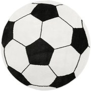 Koberec Lima futbalová lopta, čierny / biely