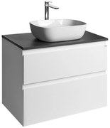 Aqualine Aqualine, ALTAIR skrinka s doskou 78,5 cm, biela/antracit bridlica, AI280-03
