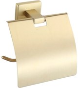 Mexen Arno, držiak na toaletný papier s krytom, zlatá matná, 7020733-55