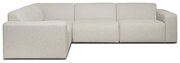 Béžová/krémovobiela rohová pohovka (ľavý roh) Roxy – Scandic