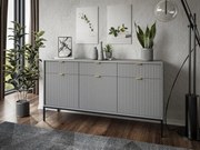 KOMODA VIGGO ŠEDÁ + ČIERNY PODSTAVEC 154 cm