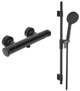 Sprchová batéria SAT Dark so sprchovacím setom 150 mm čierna matná SATBSDA268CSET1