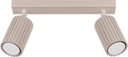 Bodové svietidlo Karbon, 2x tmavobéžové hliníkové tienidlo, (možnosť polohovania)