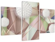 Obraz - 3D Abstrakcia v pastelových farbách (90x60 cm)