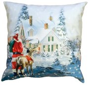 Vankúšová obliečka Vianočná krajina 40x40 cm