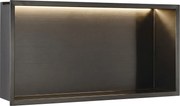 Rea Rea, kúpeľňová LED nika, 30x60cm, grafitová, REA-08563