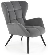 Čalúnené kreslo Tyrria sivé