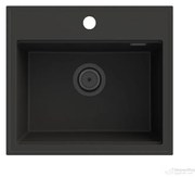 Gamma Modern 5055, 1-komorový granitový drez 560x500x210 mm, čierna, GMA-ZM-55-BK
