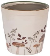 Béžový obal na kvetináč s hubkami Little Forest Jewels M - Ø 15*14 cm