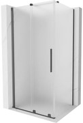 Mexen Velar, sprchový kút s posuvnými dverami 120 x 75 cm, 8mm sklo námraza, grafit brúsený, 871-120-075-31-66