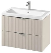 Cersanit S801-543 - Závesná kúpeľňová skrinka s umývadlom TIRSO 80x45 cm béžová