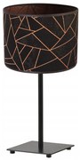 Stolná lampa Werona 6, 1x čierne textilné tienidlo so vzorom, (výber zo 4 farieb konštrukcie), c