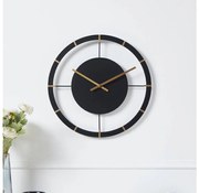 Eglo 425515 - Nástenné hodiny OKAZAKI 1xAA pr. 40 cm čierna/zlatá