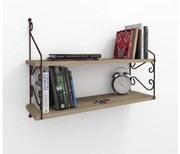 Nástenná polica SERAMONI 51x72 cm hnedá