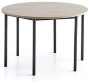 Stôl BORÅS PLUS, Ø1200x760 mm, laminát - jaseň, antracit