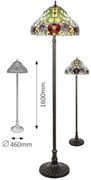 Stojaca lampa Tiffany Rabalux 8088 kolekcia Mirella Ø46*160