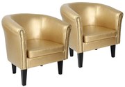 Sada kresiel Chesterfield, 2 ks, farba zlatá