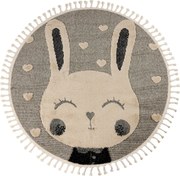 Detský kusový koberec My Fano 395 Rahe kruh, 133x133 (priemer) kruh, šedá, detská izba, Obsession