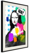 Artgeist Plagát - Mona Lisa Pop-art [Poster] Veľkosť: 20x30, Verzia: Čierny rám s passe-partout